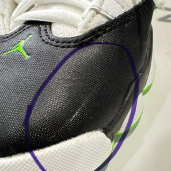 Air Jordan 6 Rings White Black Altitude Green Sneakers Athletic Sz 6.5 Youth - Picture 10 of 12